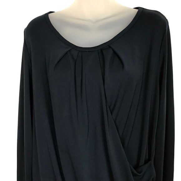 Robert Rodriguez Navy Blue Wrap Like Top Size  L - Picture 3 of 7